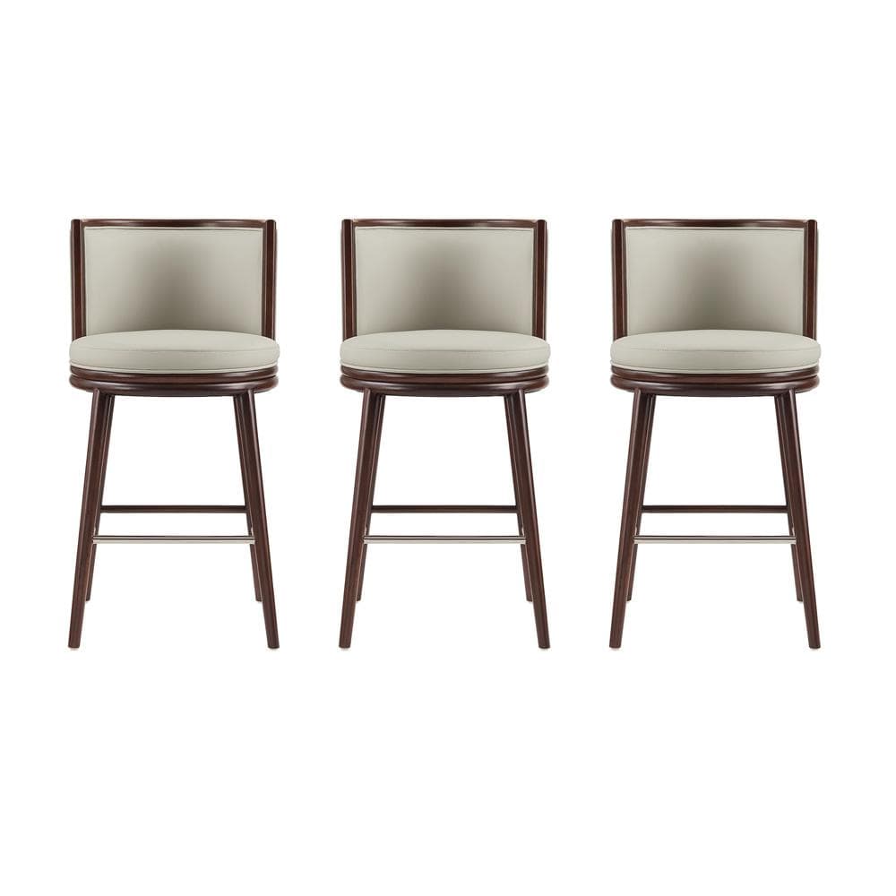 Manhattan Comfort - Evalyn Barstool in Stone - Set of 3 - 3-BS024-ST veiw 1