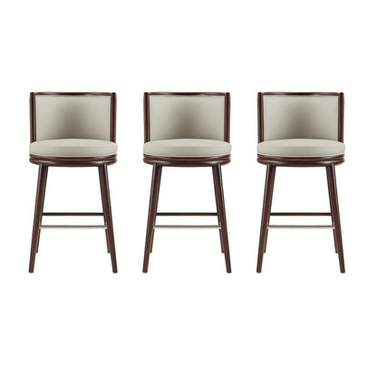Manhattan Comfort - Evalyn Barstool in Stone - Set of 3 - 3-BS024-ST veiw 1