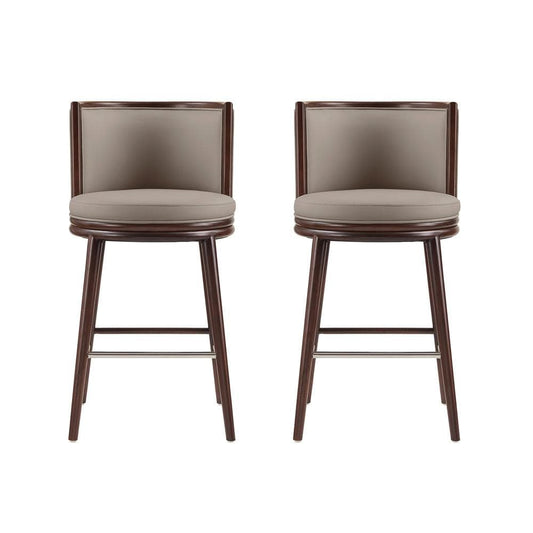 Manhattan Comfort - Evalyn Barstool in Taupe - Set of 2 - 2-BS024-TP veiw 1