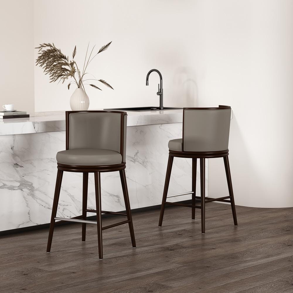Manhattan Comfort - Evalyn Barstool in Taupe - Set of 2 - 2-BS024-TP veiw 8
