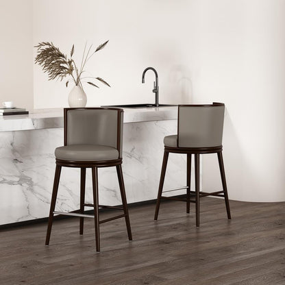 Manhattan Comfort - Evalyn Barstool in Taupe - Set of 2 - 2-BS024-TP veiw 8