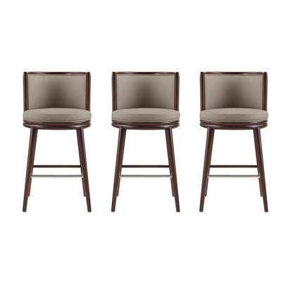 Manhattan Comfort - Evalyn Barstool in Taupe - Set of 3 - 3-BS024-TP veiw 1