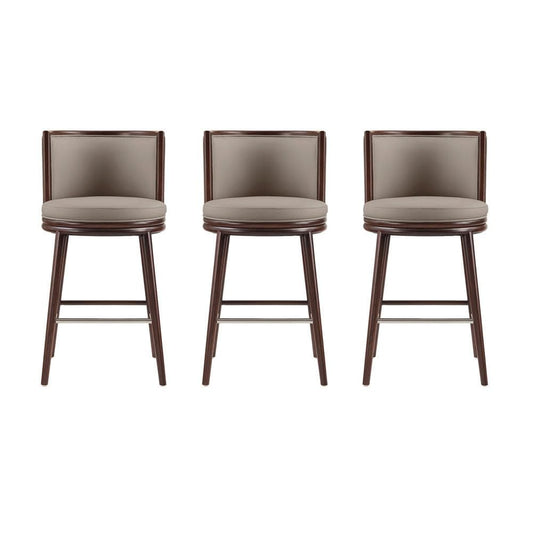 Manhattan Comfort - Evalyn Barstool in Taupe - Set of 3 - 3-BS024-TP veiw 1