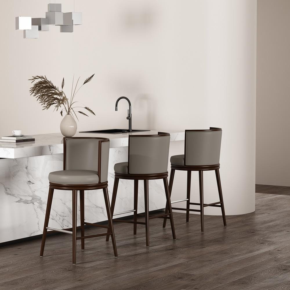 Manhattan Comfort - Evalyn Barstool in Taupe - Set of 3 - 3-BS024-TP veiw 8