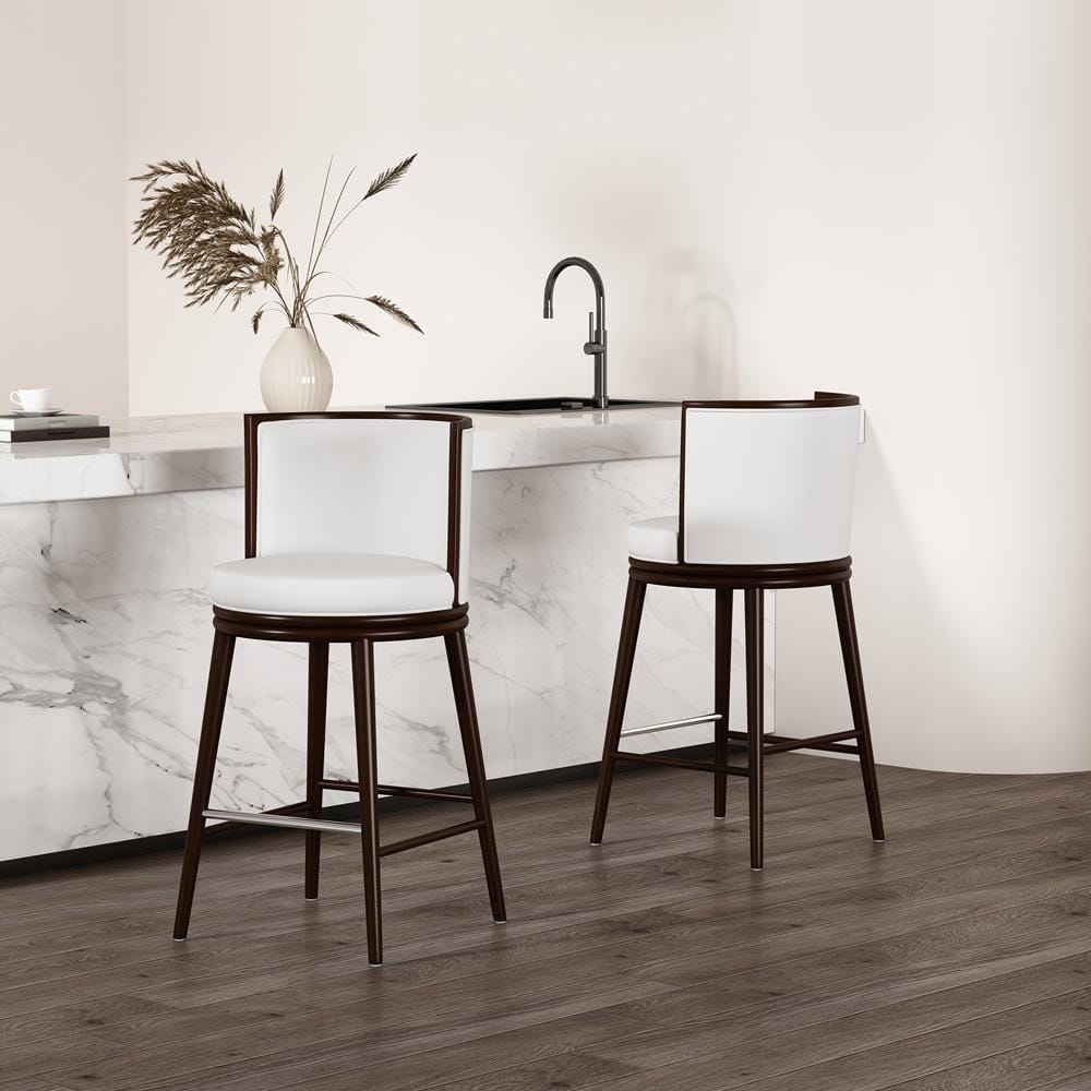 Manhattan Comfort - Evalyn Barstool in White - Set of 2 - 2-BS024-WH veiw 8