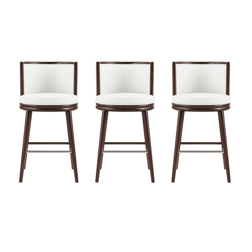 Manhattan Comfort - Evalyn Barstool in White - Set of 3 - 3-BS024-WH veiw 1