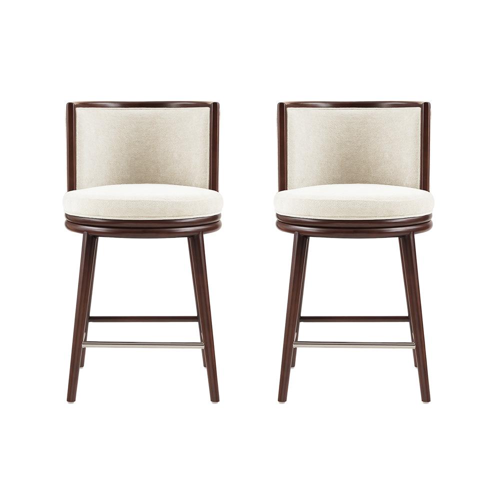 Manhattan Comfort - Evalyn Counter Stool  in Cream - Set of 2 - 2-CS021-CR veiw 1