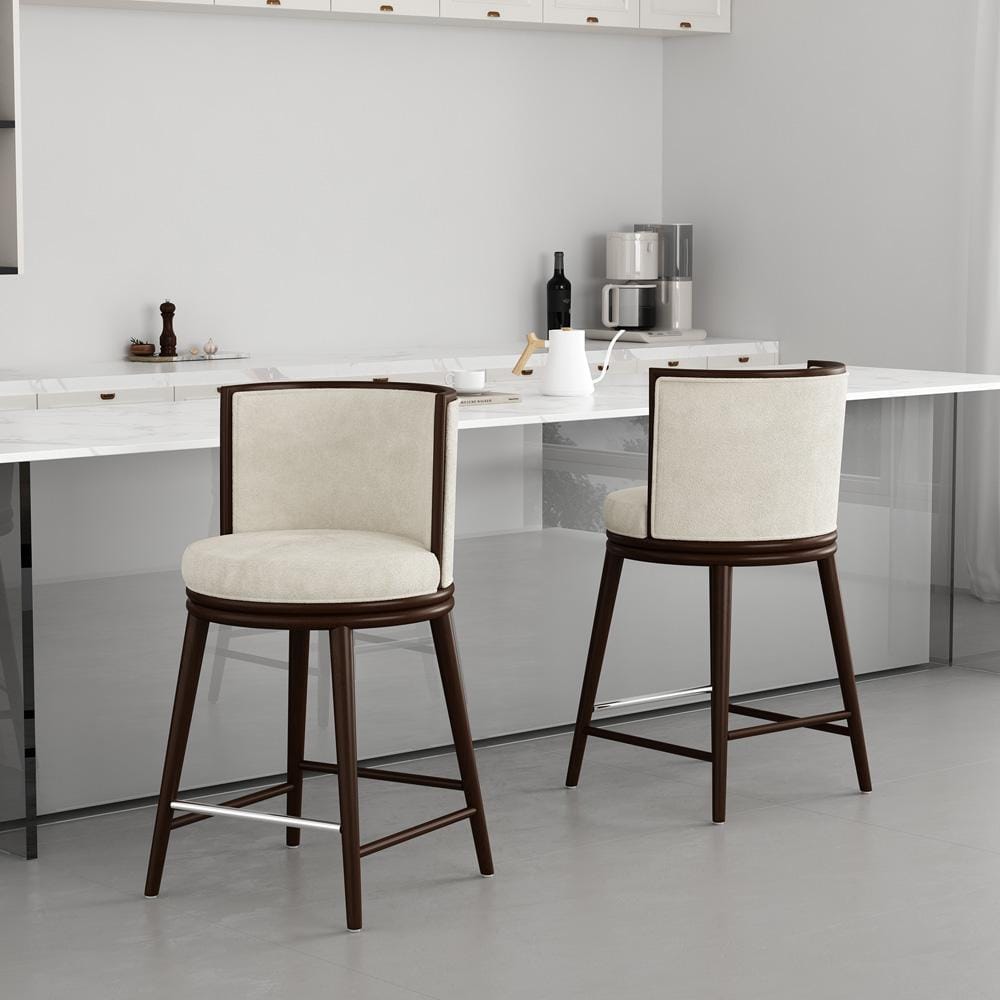 Manhattan Comfort - Evalyn Counter Stool  in Cream - Set of 2 - 2-CS021-CR veiw 8
