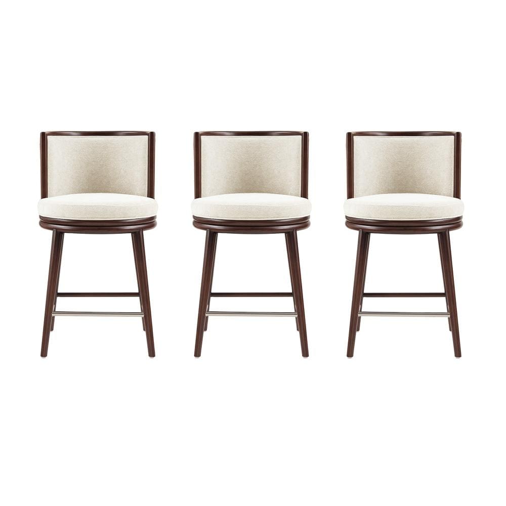 Manhattan Comfort - Evalyn Counter Stool  in Cream - Set of 3 - 3-CS021-CR veiw 1