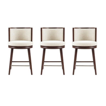 Manhattan Comfort - Evalyn Counter Stool  in Cream - Set of 3 - 3-CS021-CR veiw 1