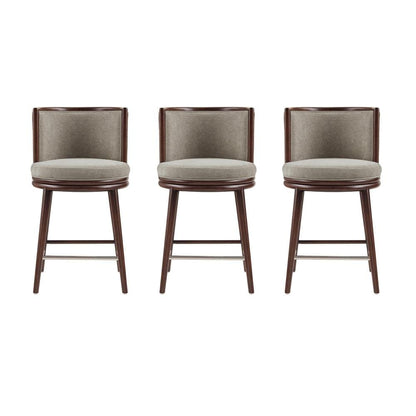 Manhattan Comfort - Evalyn Counter Stool  in Dove - Set of 3 - 3-CS021-DO veiw 1