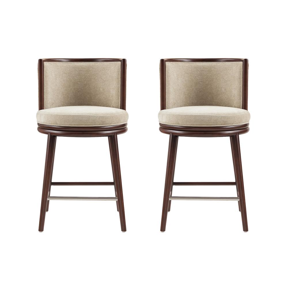 Manhattan Comfort - Evalyn Counter Stool  in Natural - Set of 2 - 2-CS021-NA veiw 1