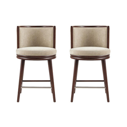 Manhattan Comfort - Evalyn Counter Stool  in Natural - Set of 2 - 2-CS021-NA veiw 1