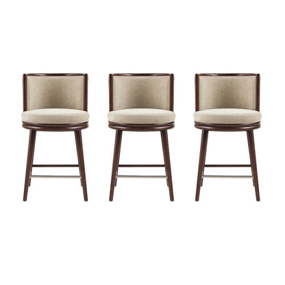 Manhattan Comfort - Evalyn Counter Stool  in Natural - Set of 3 - 3-CS021-NA veiw 1