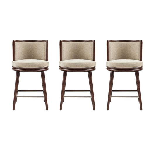 Manhattan Comfort - Evalyn Counter Stool  in Natural - Set of 3 - 3-CS021-NA veiw 1