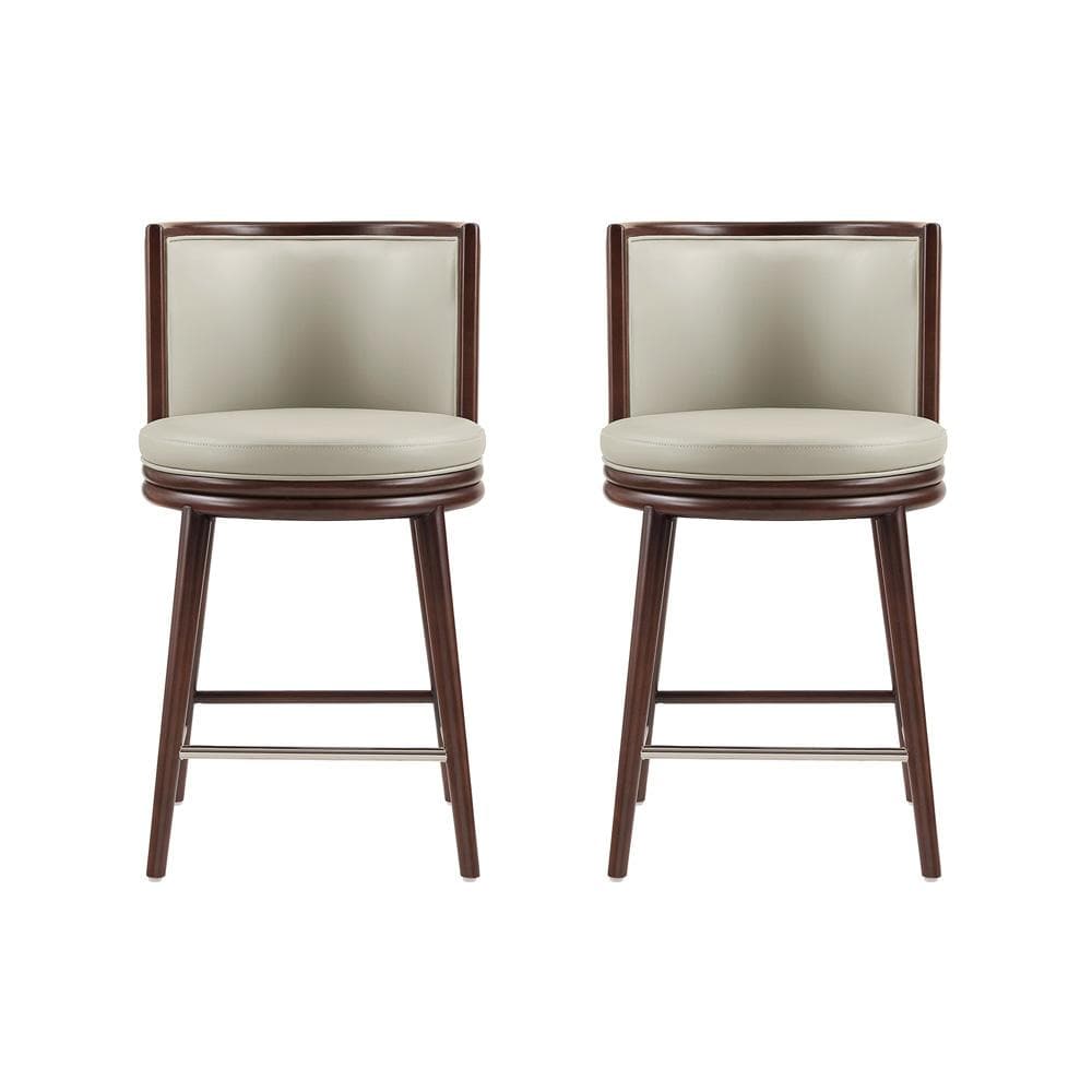 Manhattan Comfort - Evalyn Counter Stool  in Stone - Set of 2 - 2-CS021-ST veiw 1