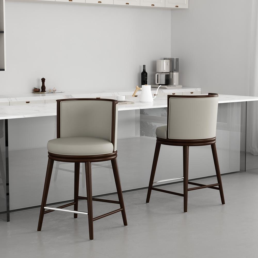 Manhattan Comfort - Evalyn Counter Stool  in Stone - Set of 2 - 2-CS021-ST veiw 8