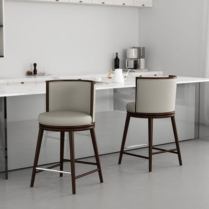 Manhattan Comfort - Evalyn Counter Stool  in Stone - Set of 2 - 2-CS021-ST veiw 8