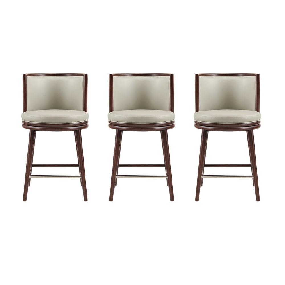 Manhattan Comfort - Evalyn Counter Stool  in Stone - Set of 3 - 3-CS021-ST veiw 1