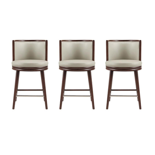Manhattan Comfort - Evalyn Counter Stool  in Stone - Set of 3 - 3-CS021-ST veiw 1