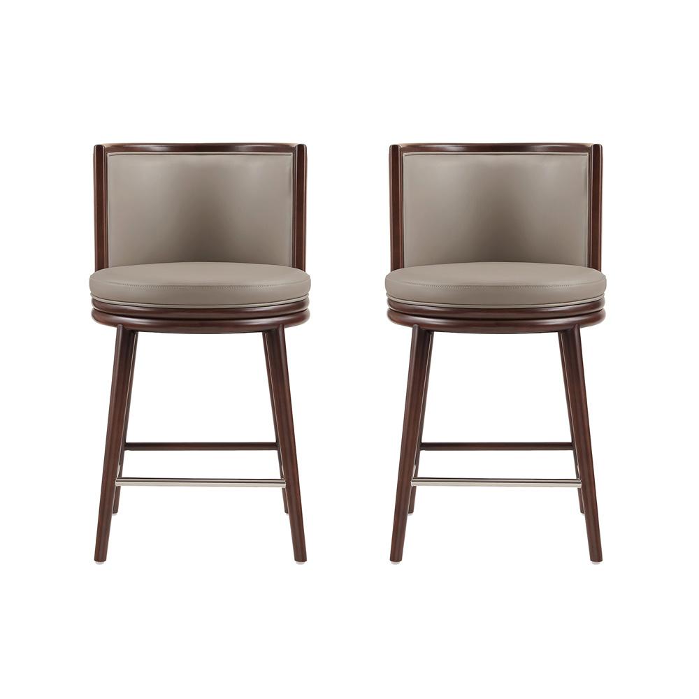 Manhattan Comfort - Evalyn Counter Stool  in Taupe - Set of 2 - 2-CS021-TP veiw 1