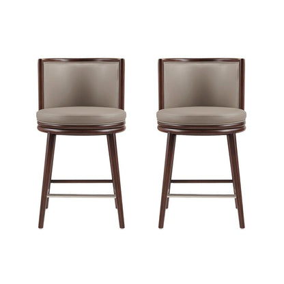 Manhattan Comfort - Evalyn Counter Stool  in Taupe - Set of 2 - 2-CS021-TP veiw 1