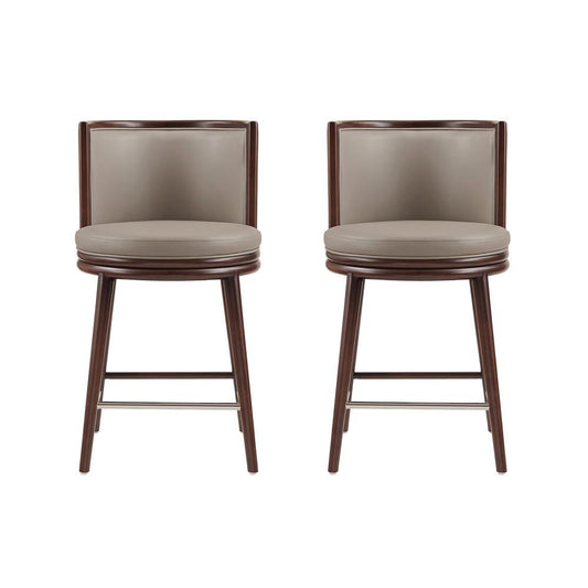 Manhattan Comfort - Evalyn Counter Stool  in Taupe - Set of 2 - 2-CS021-TP veiw 1