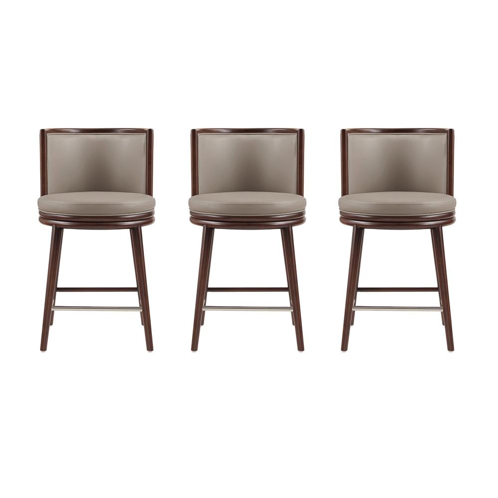 Manhattan Comfort - Evalyn Counter Stool  in Taupe - Set of 3 - 3-CS021-TP veiw 1