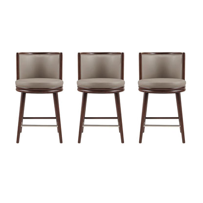 Manhattan Comfort - Evalyn Counter Stool  in Taupe - Set of 3 - 3-CS021-TP veiw 1