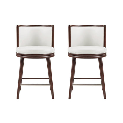 Manhattan Comfort - Evalyn Counter Stool  in White - Set of 2 - 2-CS021-WH veiw 1