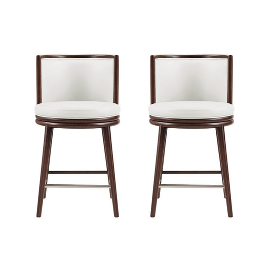 Manhattan Comfort - Evalyn Counter Stool  in White - Set of 2 - 2-CS021-WH veiw 1