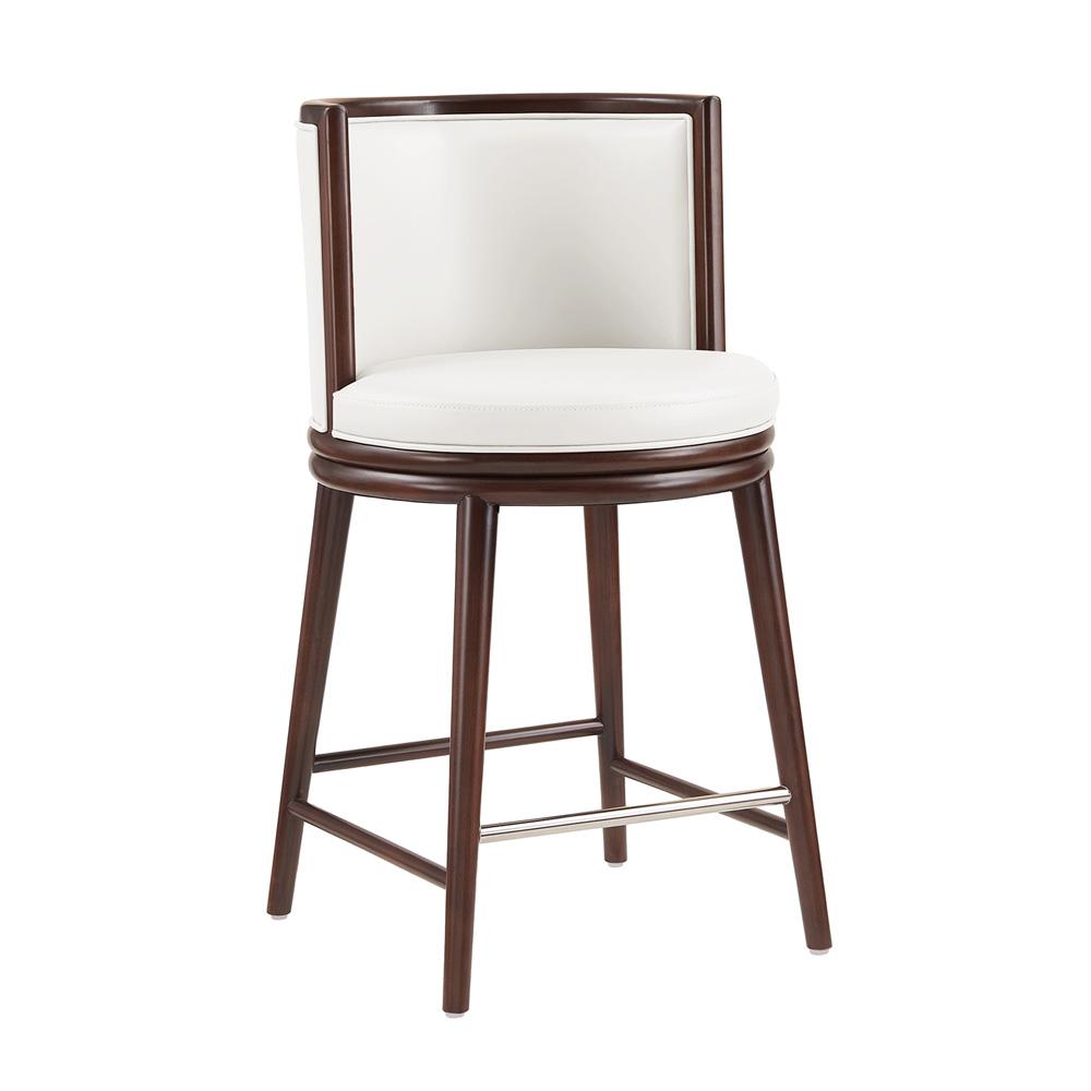 Manhattan Comfort - Evalyn Counter Stool  in White - Set of 2 - 2-CS021-WH veiw 3