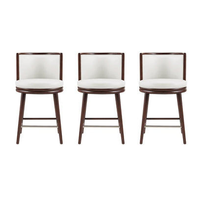 Manhattan Comfort - Evalyn Counter Stool  in White - Set of 3 - 3-CS021-WH veiw 1