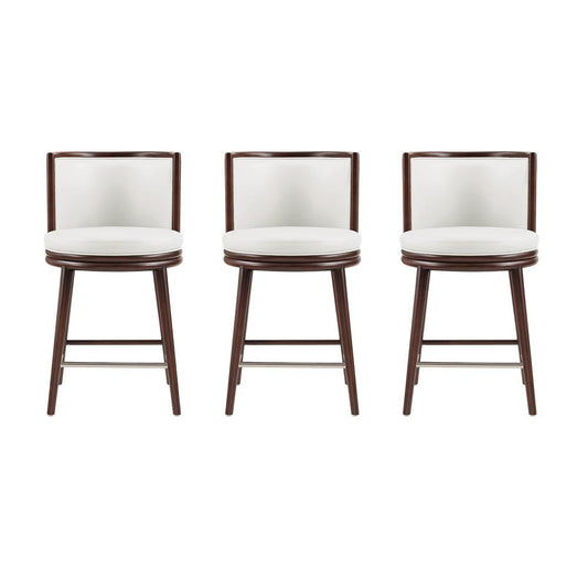Manhattan Comfort - Evalyn Counter Stool  in White - Set of 3 - 3-CS021-WH veiw 1