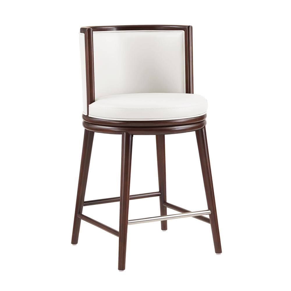 Manhattan Comfort - Evalyn Counter Stool  in White - CS021-WH veiw 3