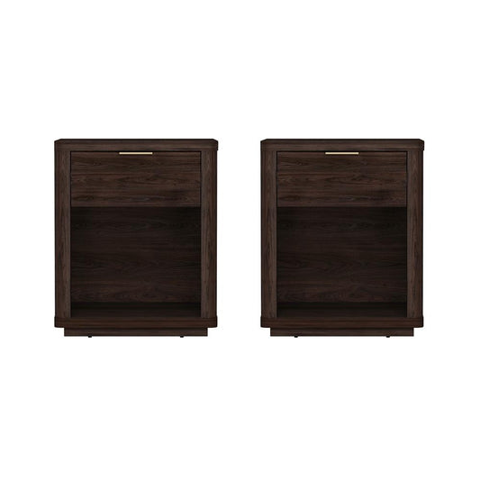 Manhattan Comfort - Evelyn Nightstand in Brown - Set of 2 - 2-NS011-BR veiw 1