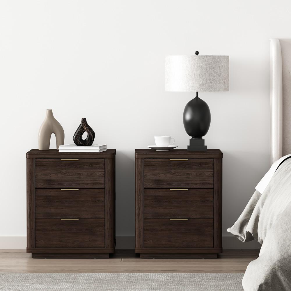 Manhattan Comfort - Evelyn Nightstand in Brown - Set of 2 - 2-NS013-BR veiw 8