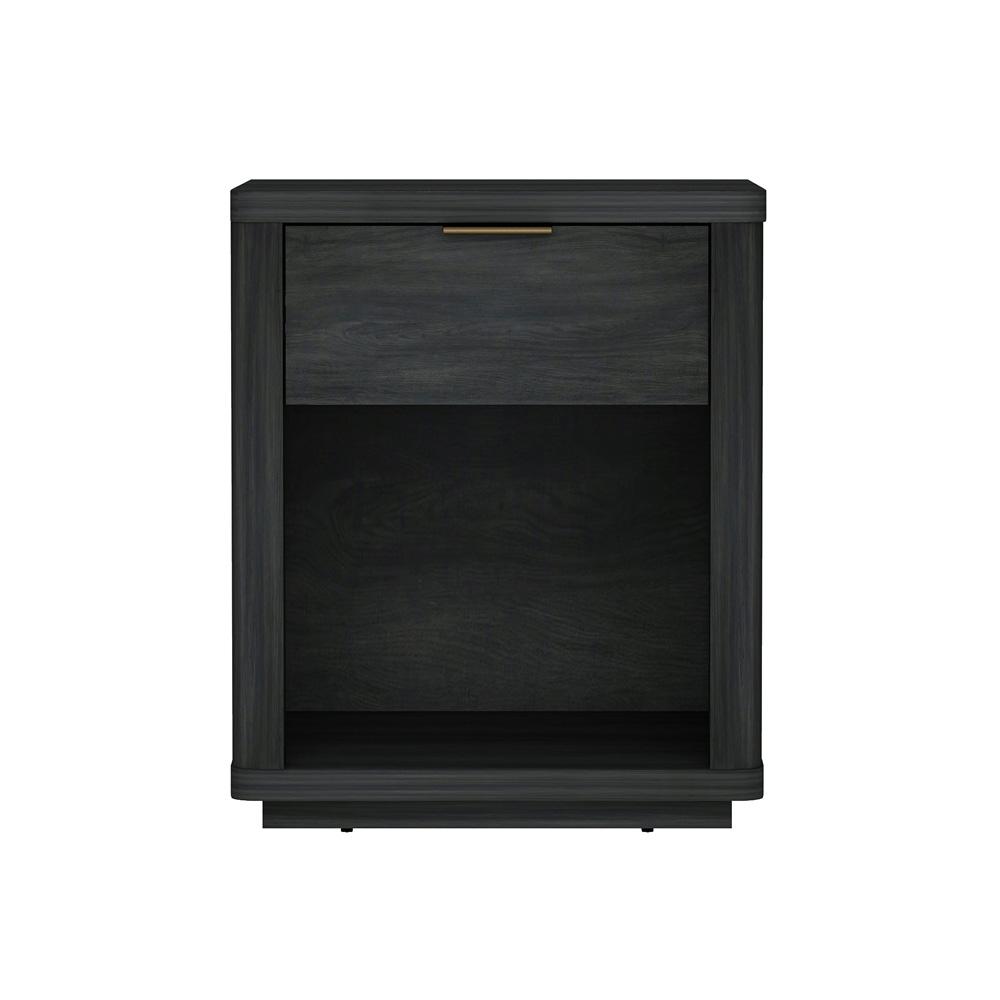 Manhattan Comfort - Evelyn Nightstand in Charcoal Grey - NS011-CH veiw 1