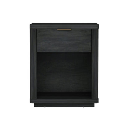 Manhattan Comfort - Evelyn Nightstand in Charcoal Grey - NS011-CH veiw 1
