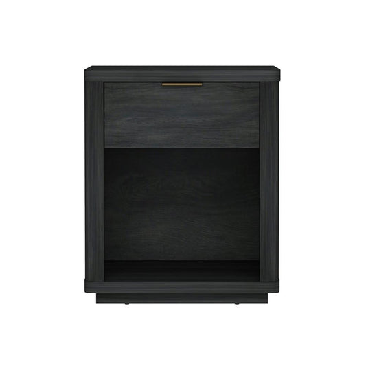 Manhattan Comfort - Evelyn Nightstand in Charcoal Grey - NS011-CH veiw 1