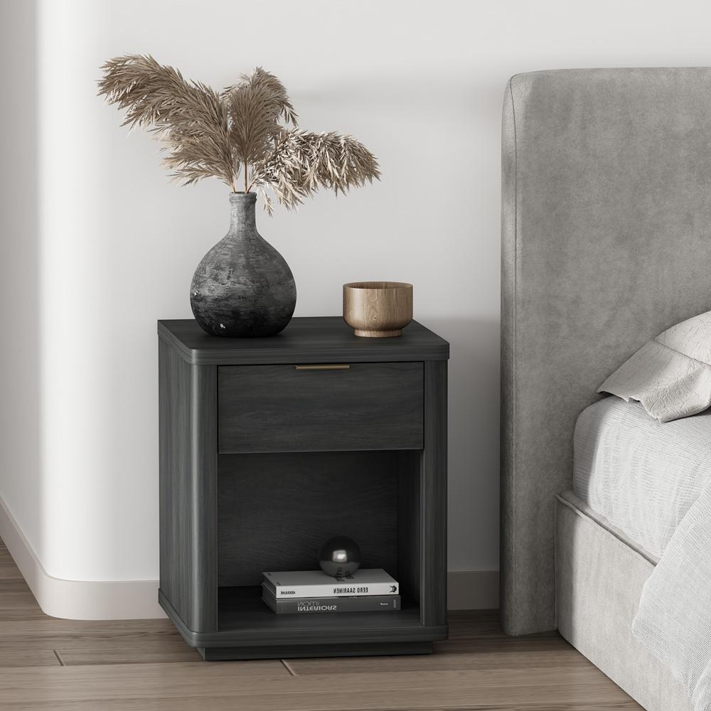 Manhattan Comfort - Evelyn Nightstand in Charcoal Grey - NS011-CH veiw 8