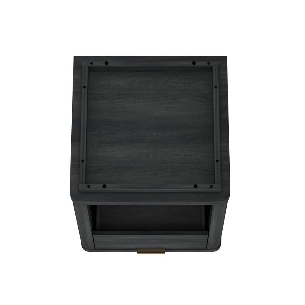 Manhattan Comfort - Evelyn Nightstand in Charcoal Grey - Set of 2 - 2-NS011-CH veiw 6