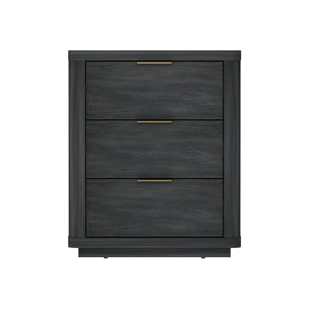 Manhattan Comfort - Evelyn Nightstand in Charcoal Grey - NS013-CH veiw 1
