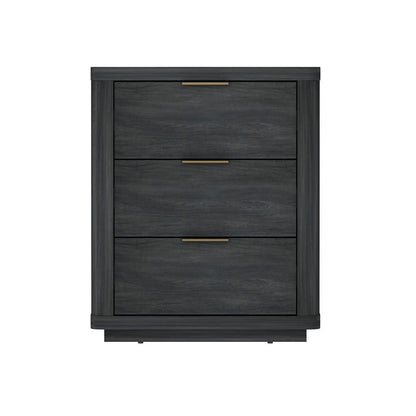 Manhattan Comfort - Evelyn Nightstand in Charcoal Grey - NS013-CH veiw 1