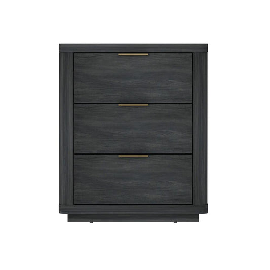 Manhattan Comfort - Evelyn Nightstand in Charcoal Grey - NS013-CH veiw 1