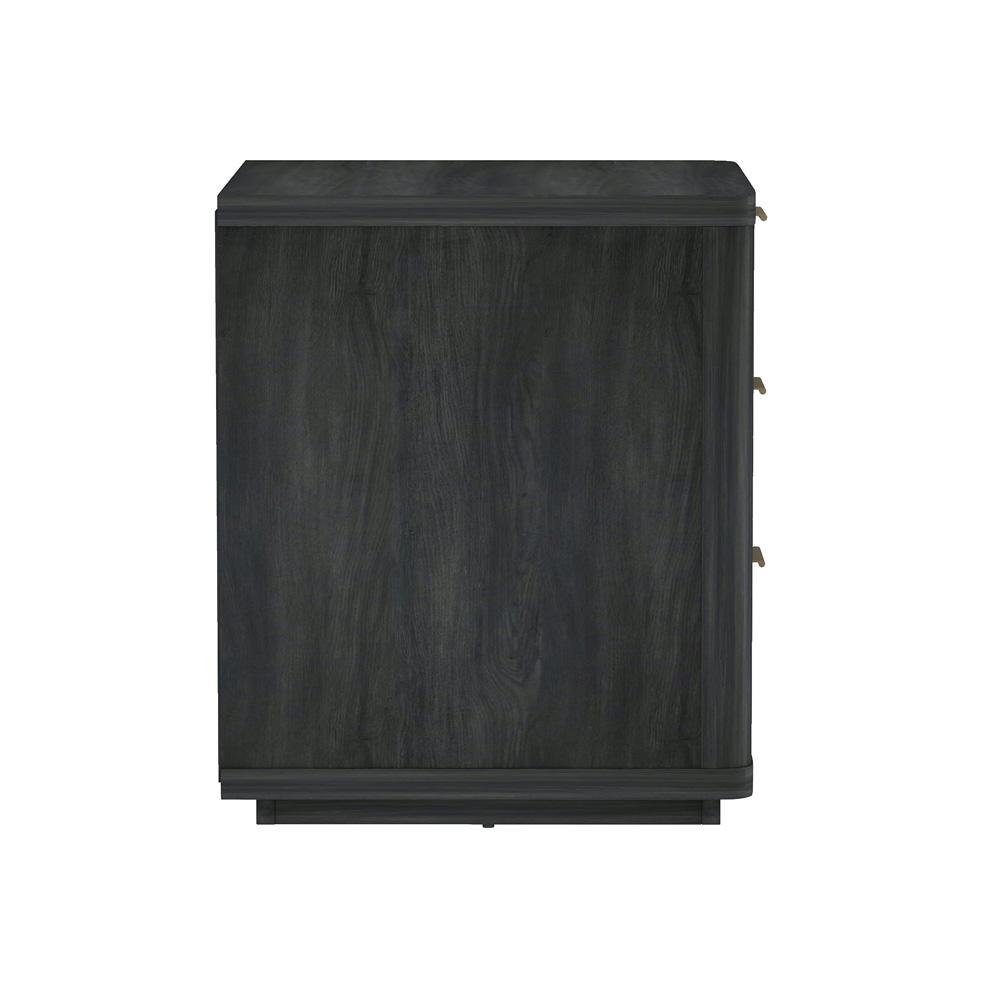 Manhattan Comfort - Evelyn Nightstand in Charcoal Grey - NS013-CH veiw 2