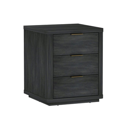 Manhattan Comfort - Evelyn Nightstand in Charcoal Grey - NS013-CH veiw 3