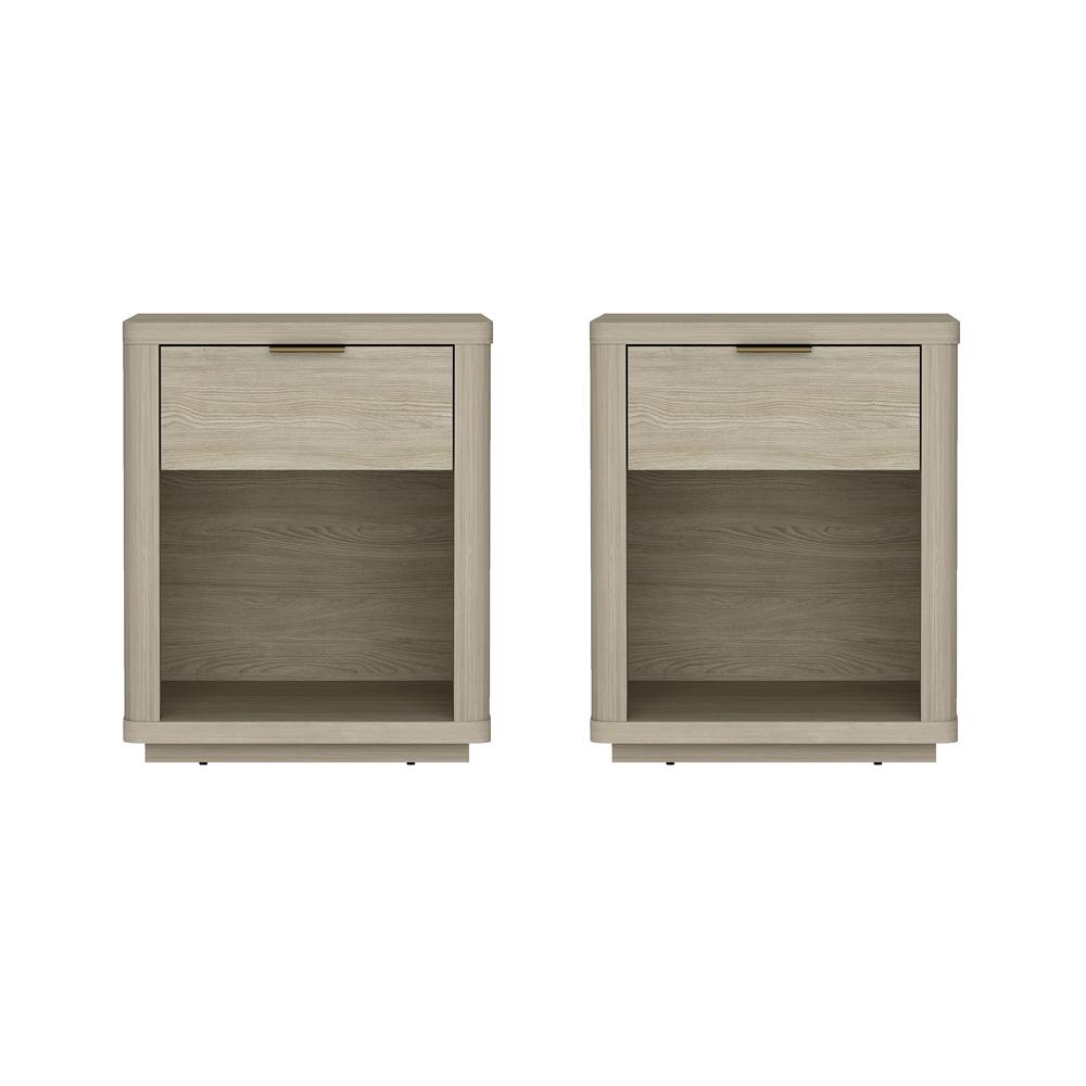 Manhattan Comfort - Evelyn Nightstand in Natural - Set of 2 - 2-NS011-NA veiw 1