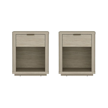 Manhattan Comfort - Evelyn Nightstand in Natural - Set of 2 - 2-NS011-NA veiw 1
