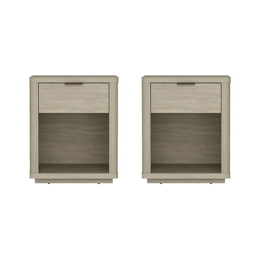 Manhattan Comfort - Evelyn Nightstand in Natural - Set of 2 - 2-NS011-NA veiw 1